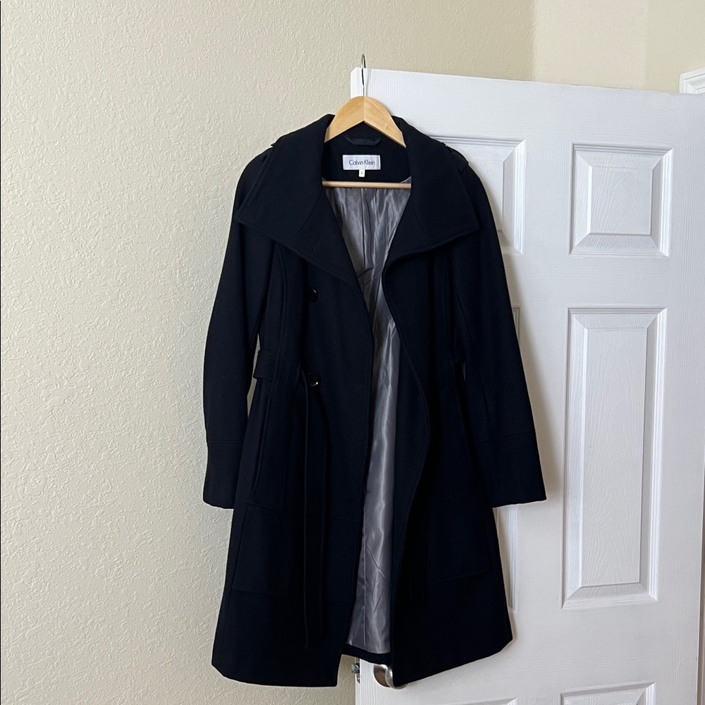 Calvin Klein Women's Classic Black Trench Coat